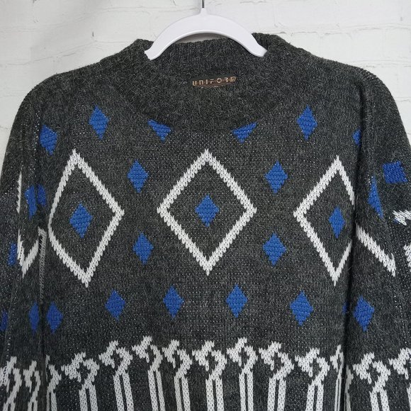 Vintage 80s 90s Uniform Code Sweater Geometric Men Size XL - Picture 3 of 7